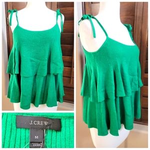 J. Crew Sweater Ruffled Tank Top - Size Medium